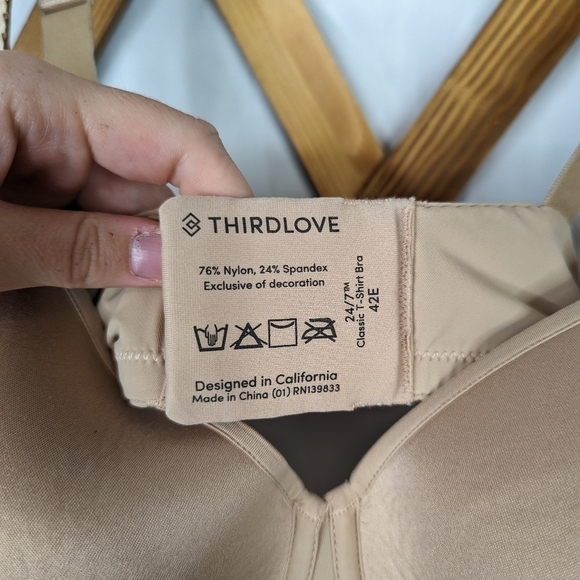 ThirdLove 24/7 Classic T-Shirt Nude Tan Beige Bra - Picture 6 of 6